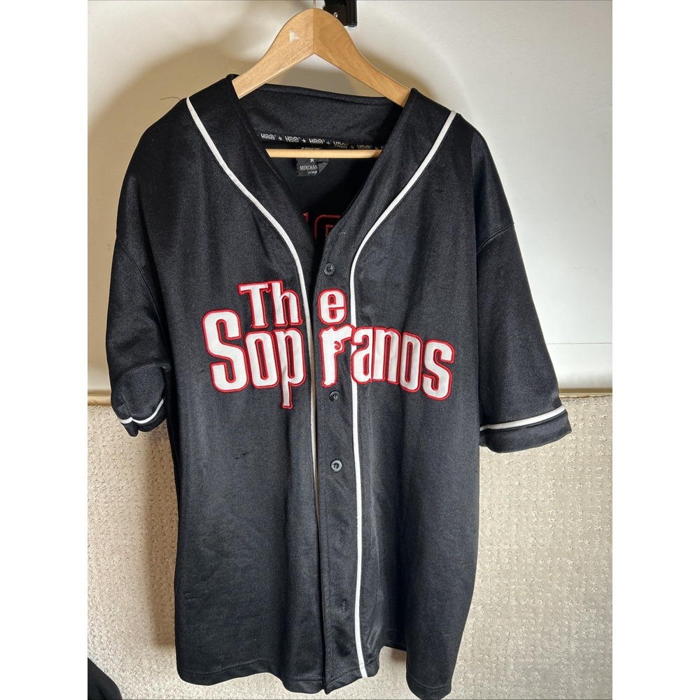 THE SOPRANOS - Official HBO Exclusive Black Baseball Jersey - TONY - Men's XL